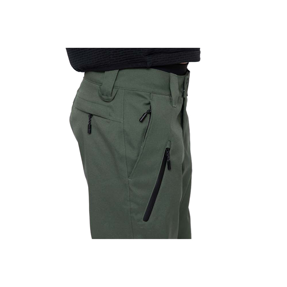 Womens XL Club Ride nylon poly spandex gray cargo zipper pocket pants