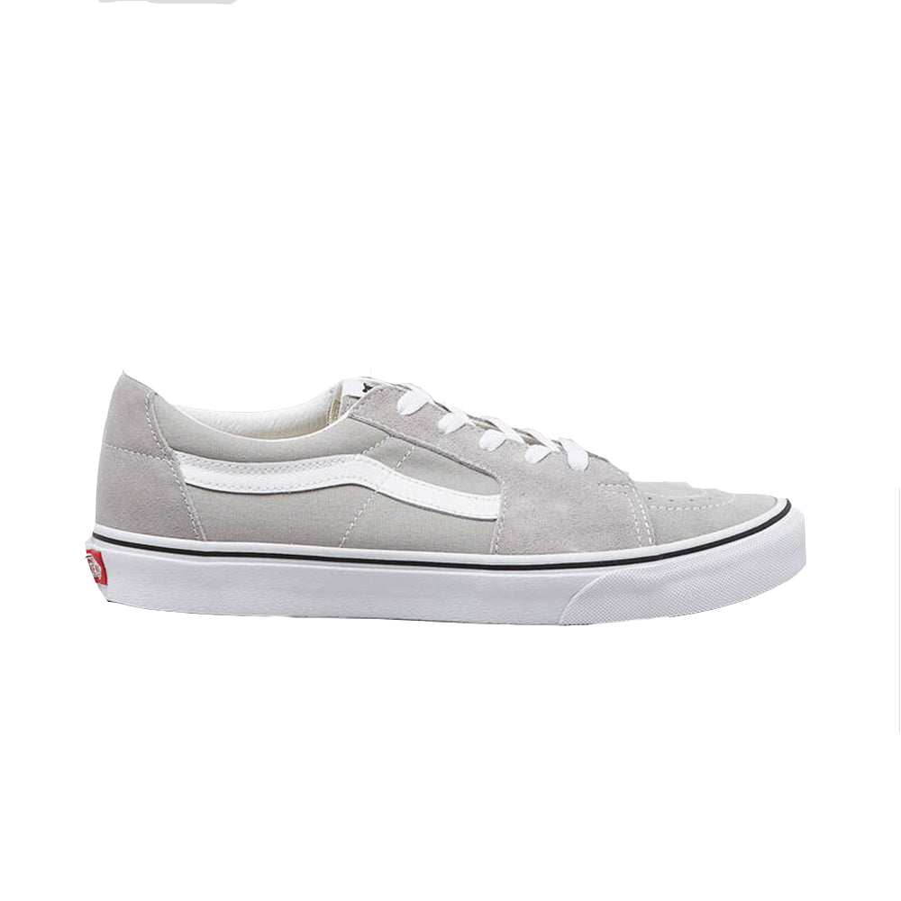 Grey and white on sale low top vans