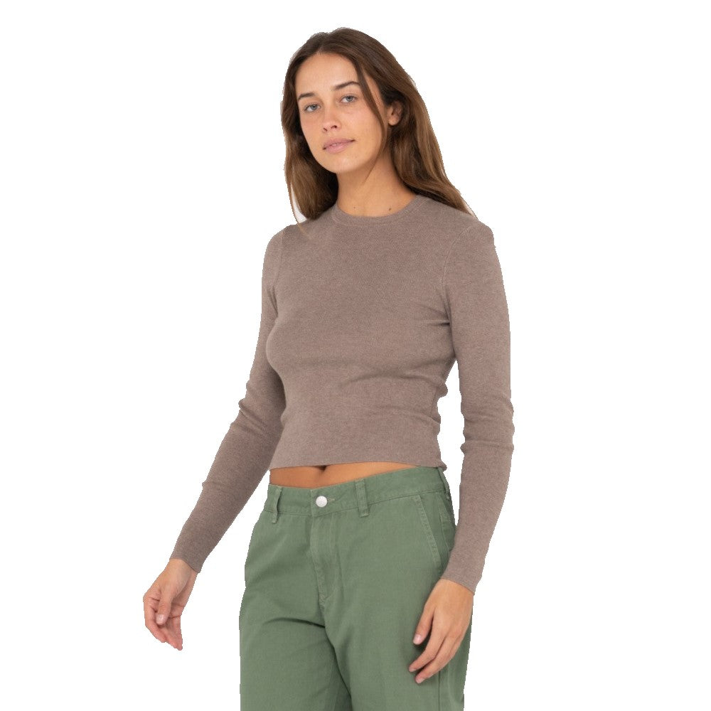 Rusty Amelia Skimmer Long Sleeve Knit Top - Womens | Rhythm Snowsports.